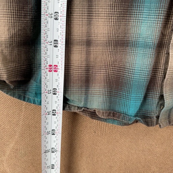 Cinch Shirt Men XXL Blue Gray Plaid Long Sleeve Cowboy Western Rodeo Button Down - Picture 6 of 8